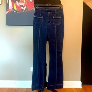 👖Anthropologie Pilcro High Rise Stretchy Boot Cut/Flare Trouser Jeans